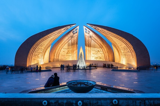 The Pakistan Monument is a landmark in Islamabad, which represents four provinces of Pakistan